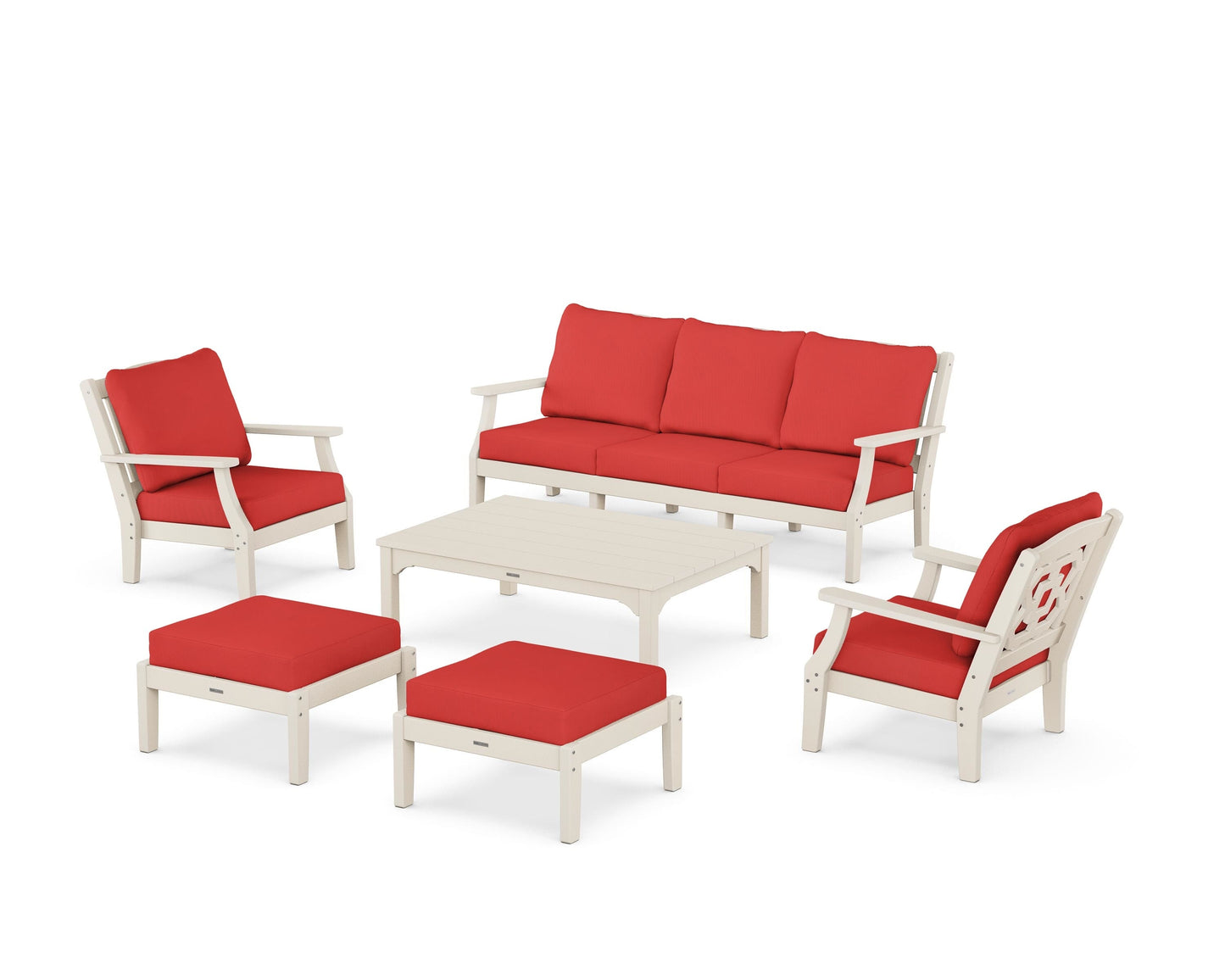 Chinoiserie 6-Piece Lounge Sofa Set