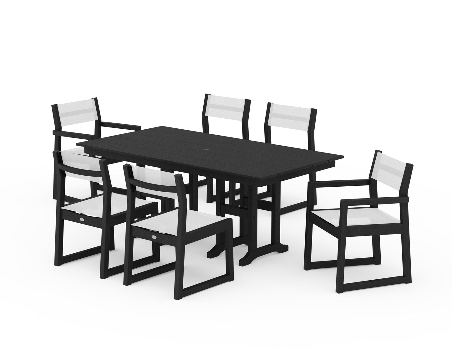 EDGE Sling 7-Piece Farmhouse Dining Set