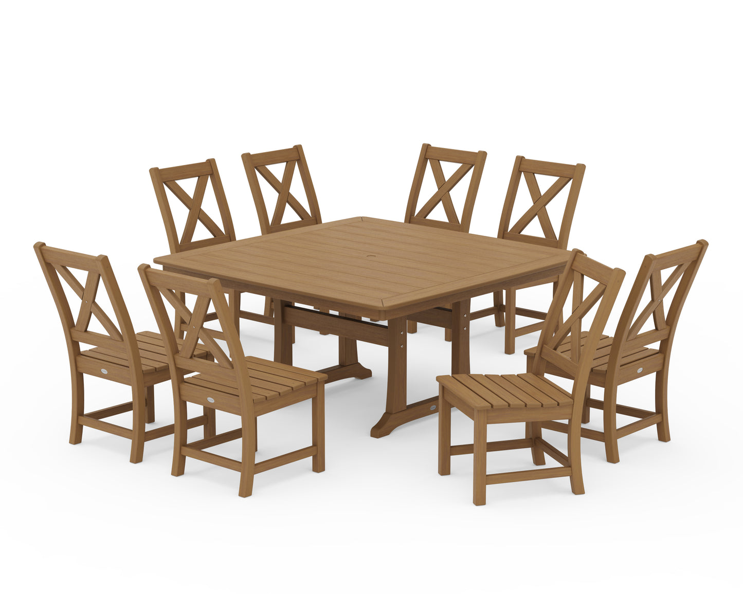 Braxton 9-Piece Nautical Trestle Dining Set