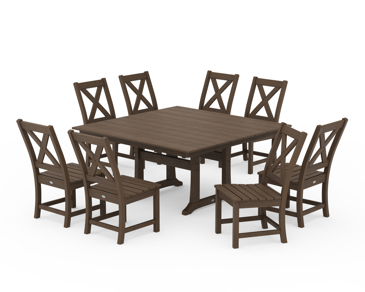Braxton Side Chair 9-Piece Farmhouse Dining Set