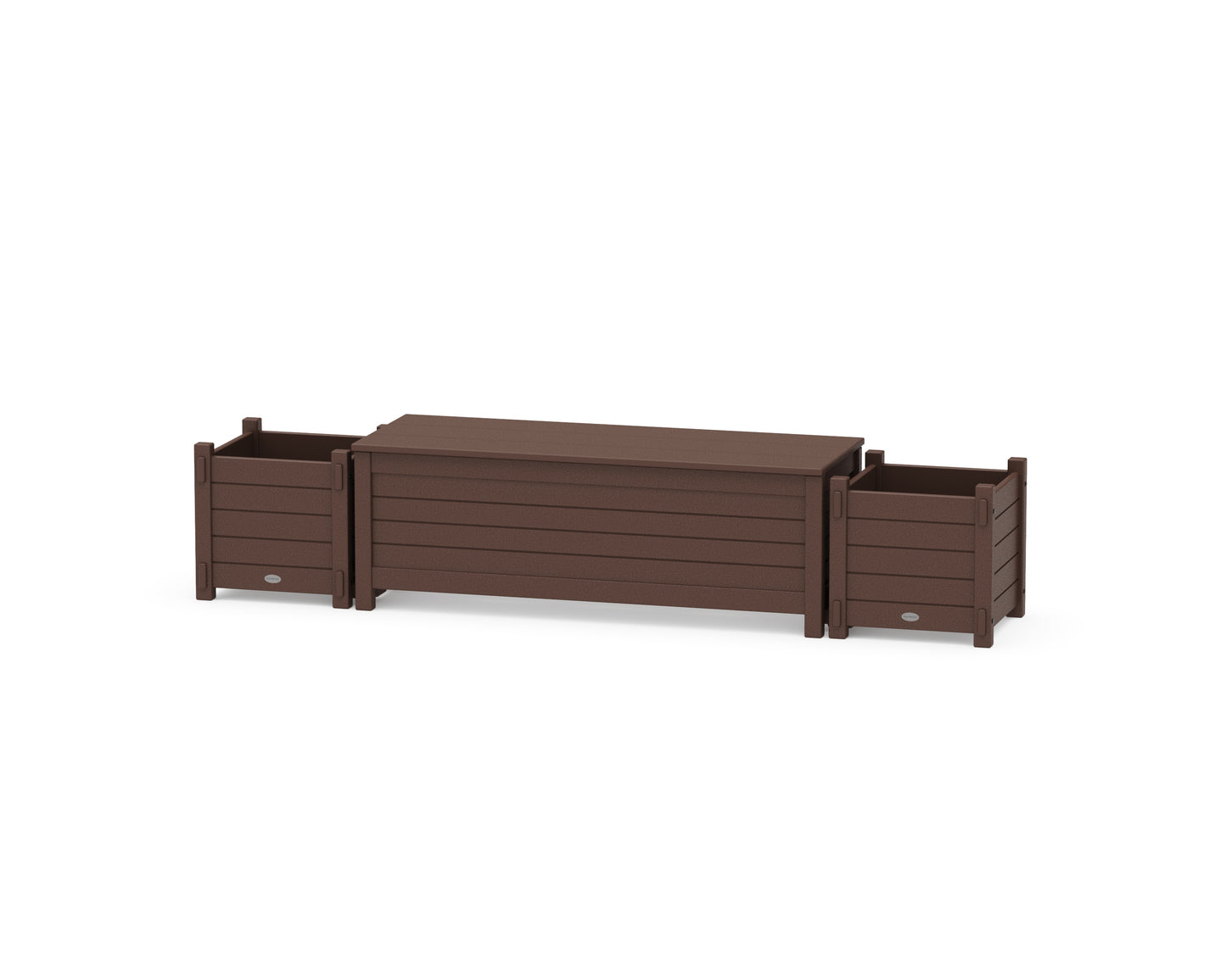 48" Nautical Straight Planter Storage Bench Set