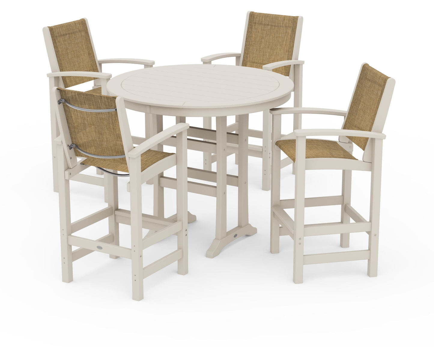 Coastal 5-Piece Nautical Trestle Bar Set