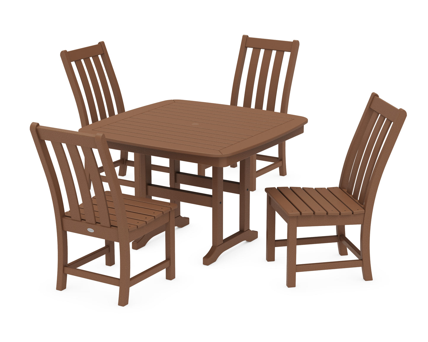 Vineyard Side Chair 5-Piece Dining Set with Trestle Legs