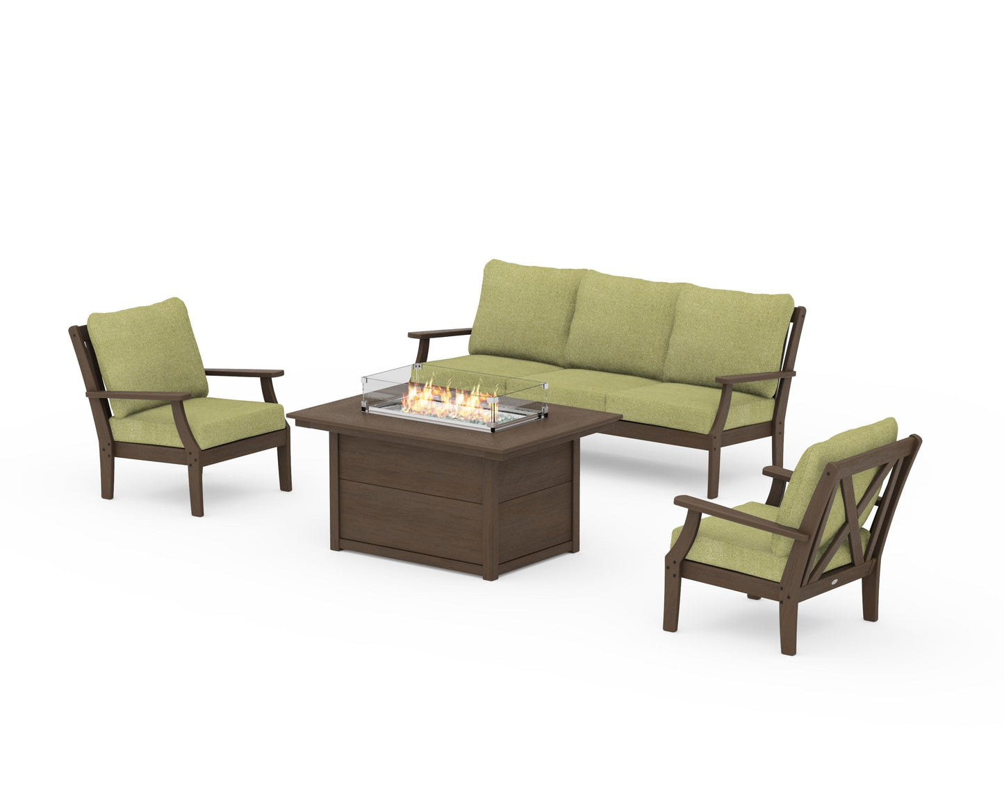 Braxton Deep Seating Fire Pit Table Set