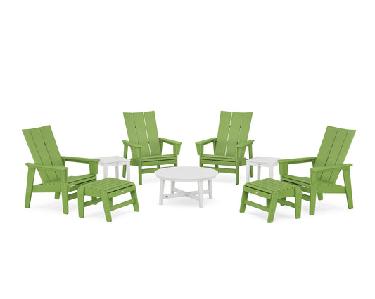 Modern Grand Upright Adirondack 9-Piece Conversation Set
