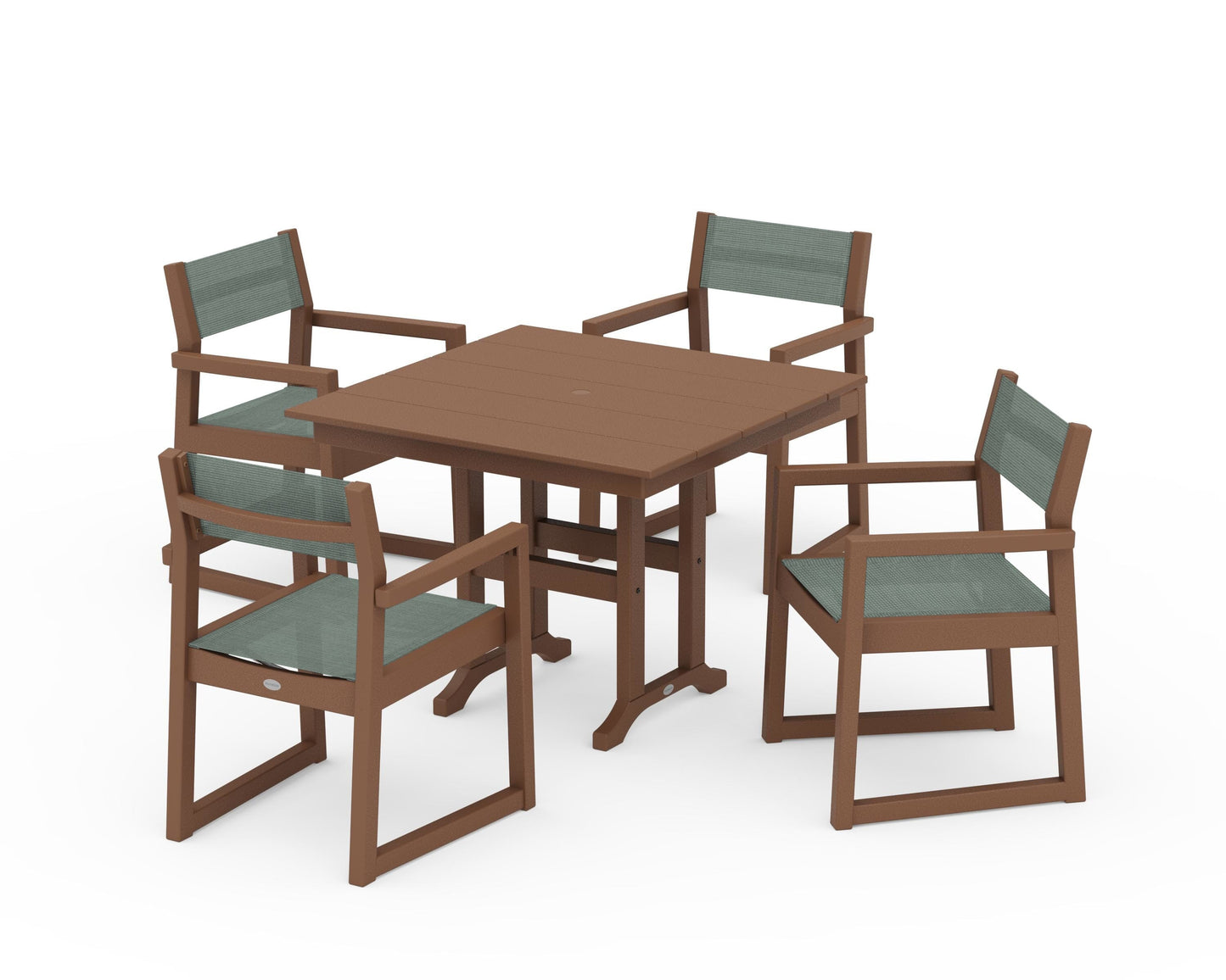 EDGE Sling Arm Chair 5-Piece Farmhouse Dining Set