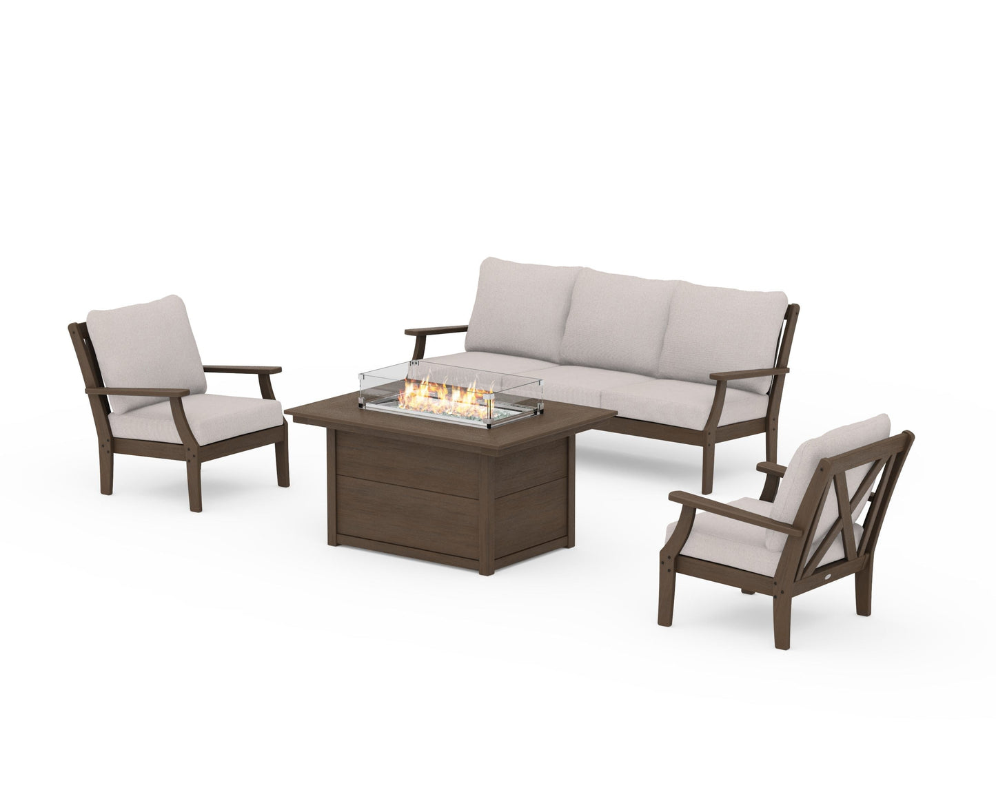 Braxton Deep Seating Fire Pit Table Set