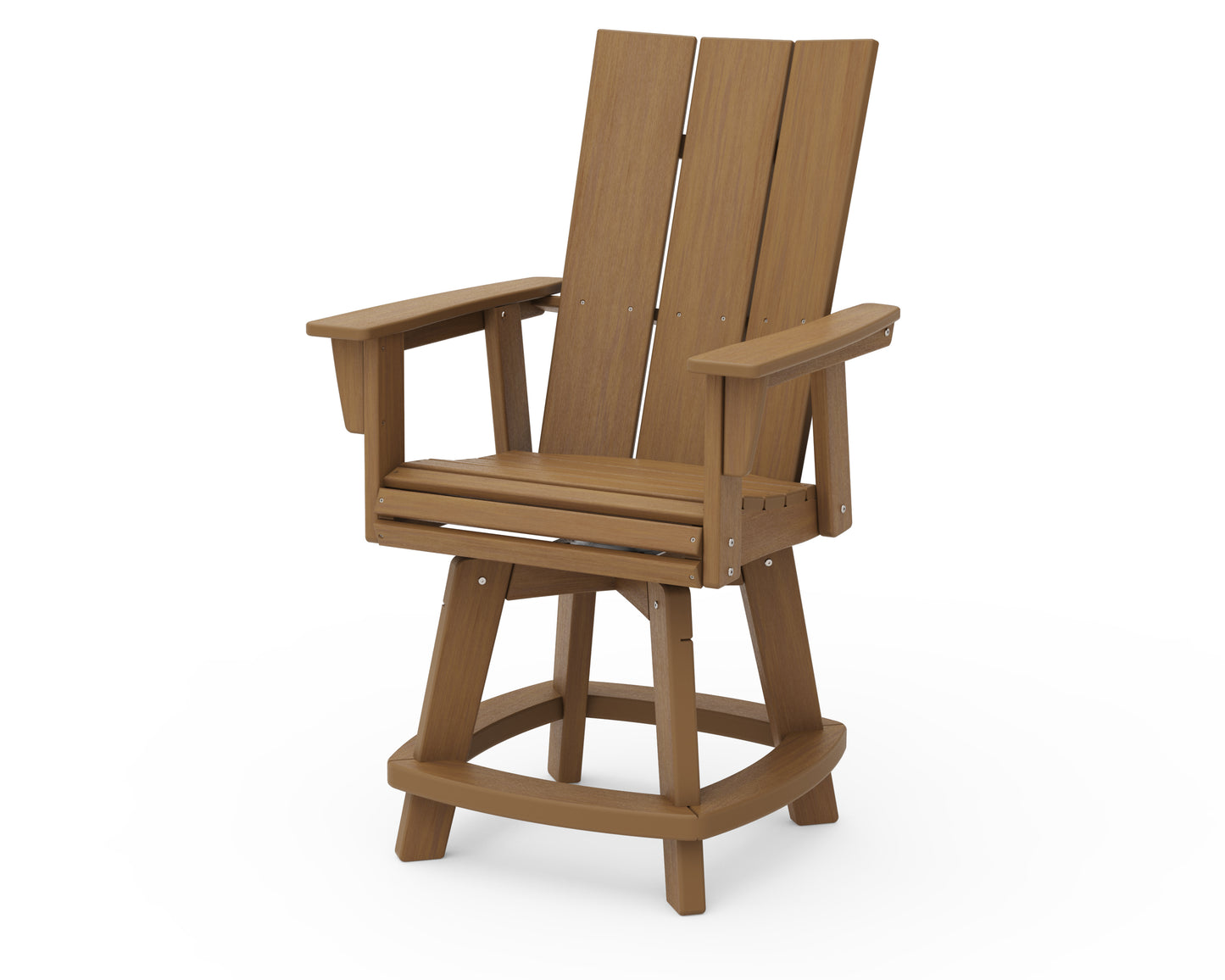 Modern Curveback Adirondack Swivel Counter Chair
