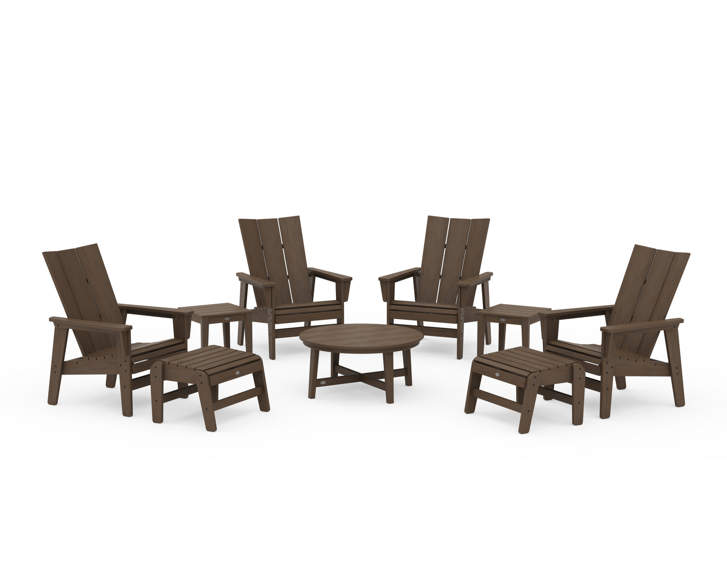 Modern Grand Upright Adirondack 9-Piece Conversation Set