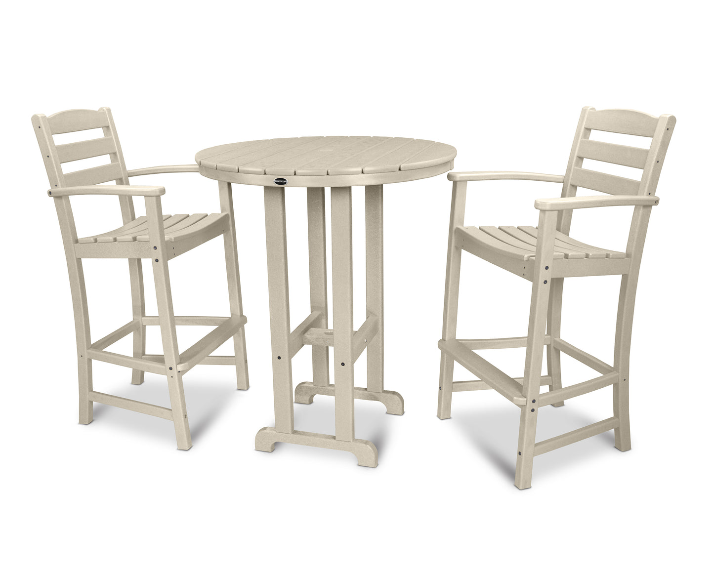 La Casa Caf‚ 3-Piece Round Farmhouse Bar Set