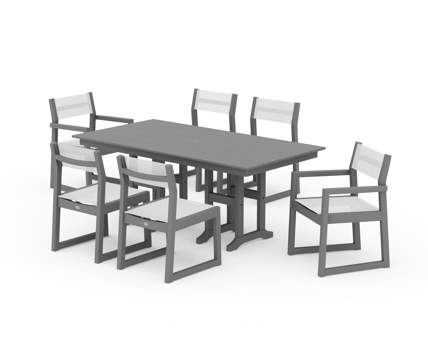 EDGE Sling 7-Piece Farmhouse Dining Set