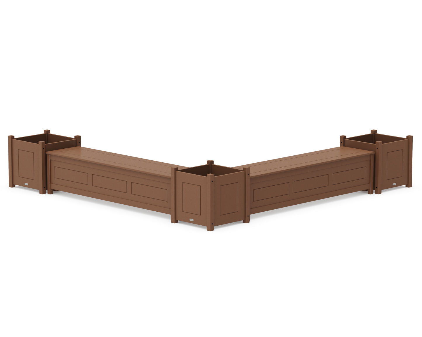 72" Country Living L- Shaped Planter Storage Bench Corner Set- Large
