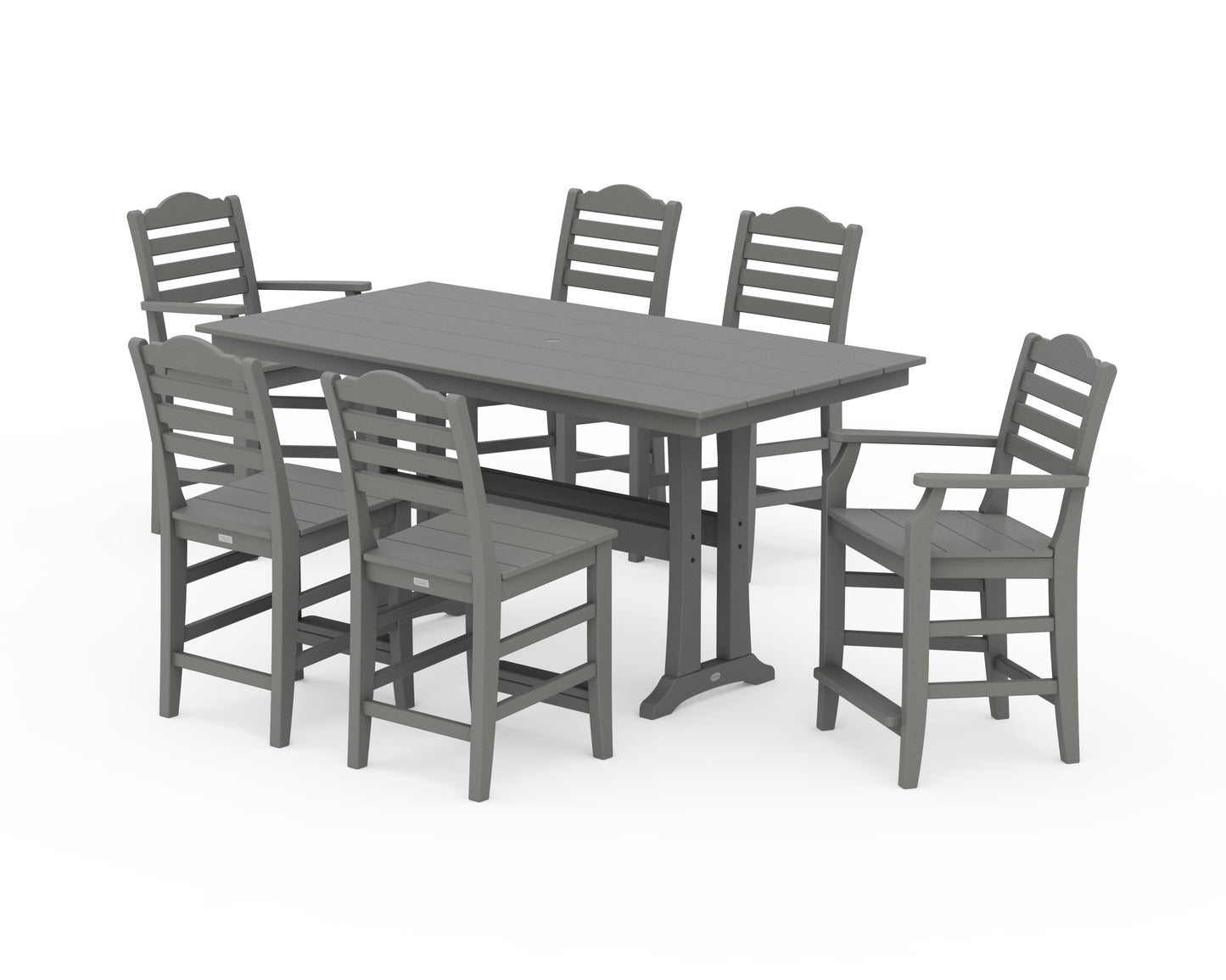 Savannah 7-Piece Farmhouse Counter Set with Trestle Legs