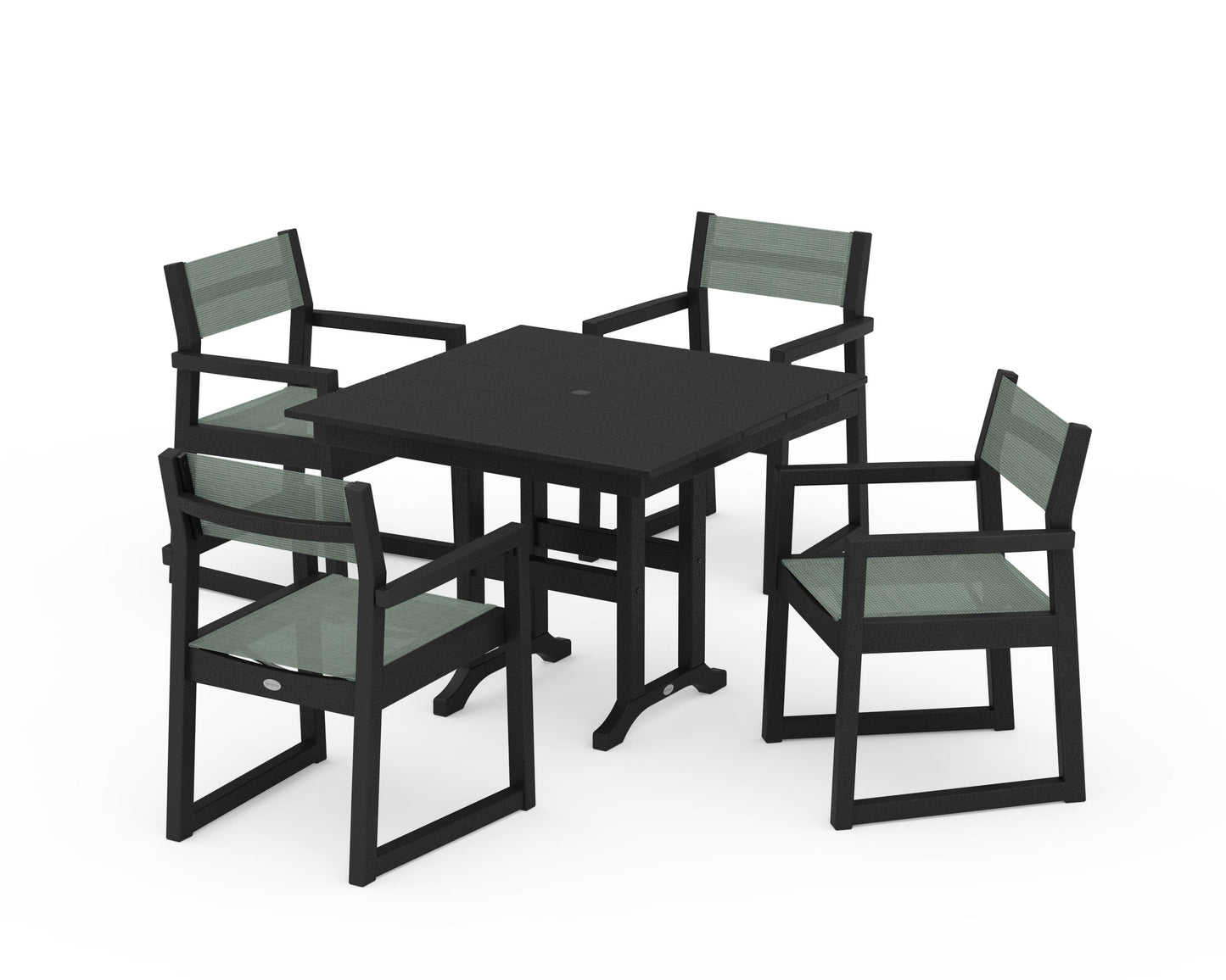 EDGE Sling Arm Chair 5-Piece Farmhouse Dining Set