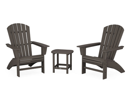 Nautical 3-Piece Curveback Adirondack Set