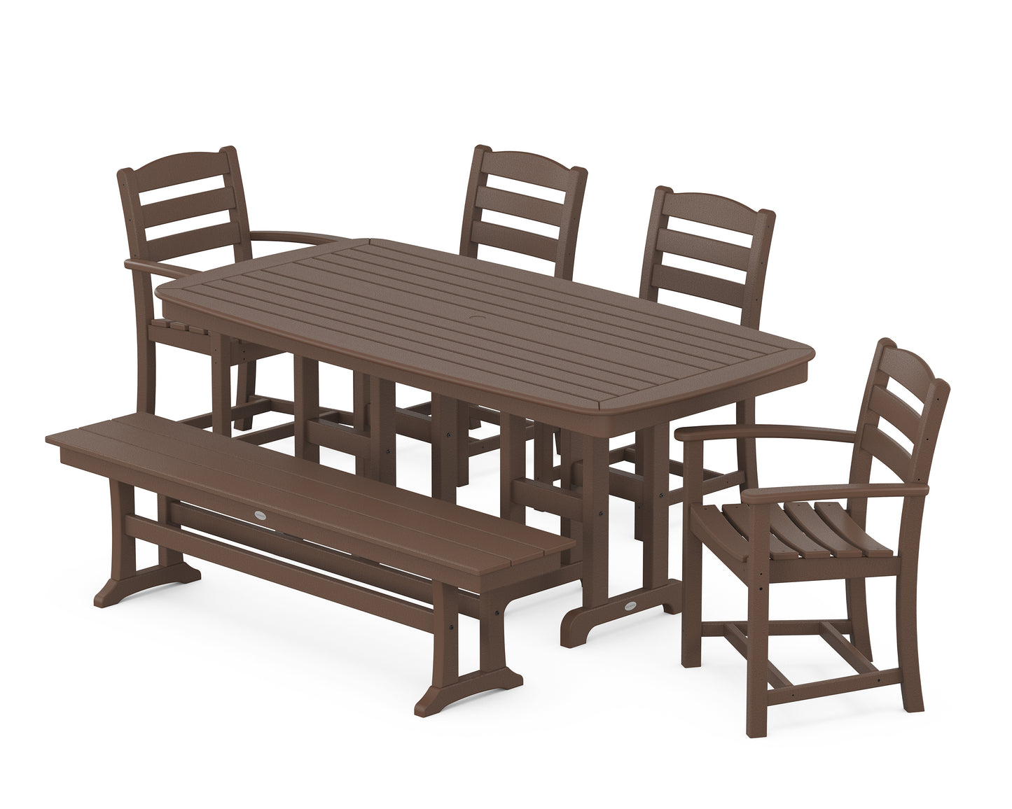 La Casa Café 6-Piece Dining Set with Bench
