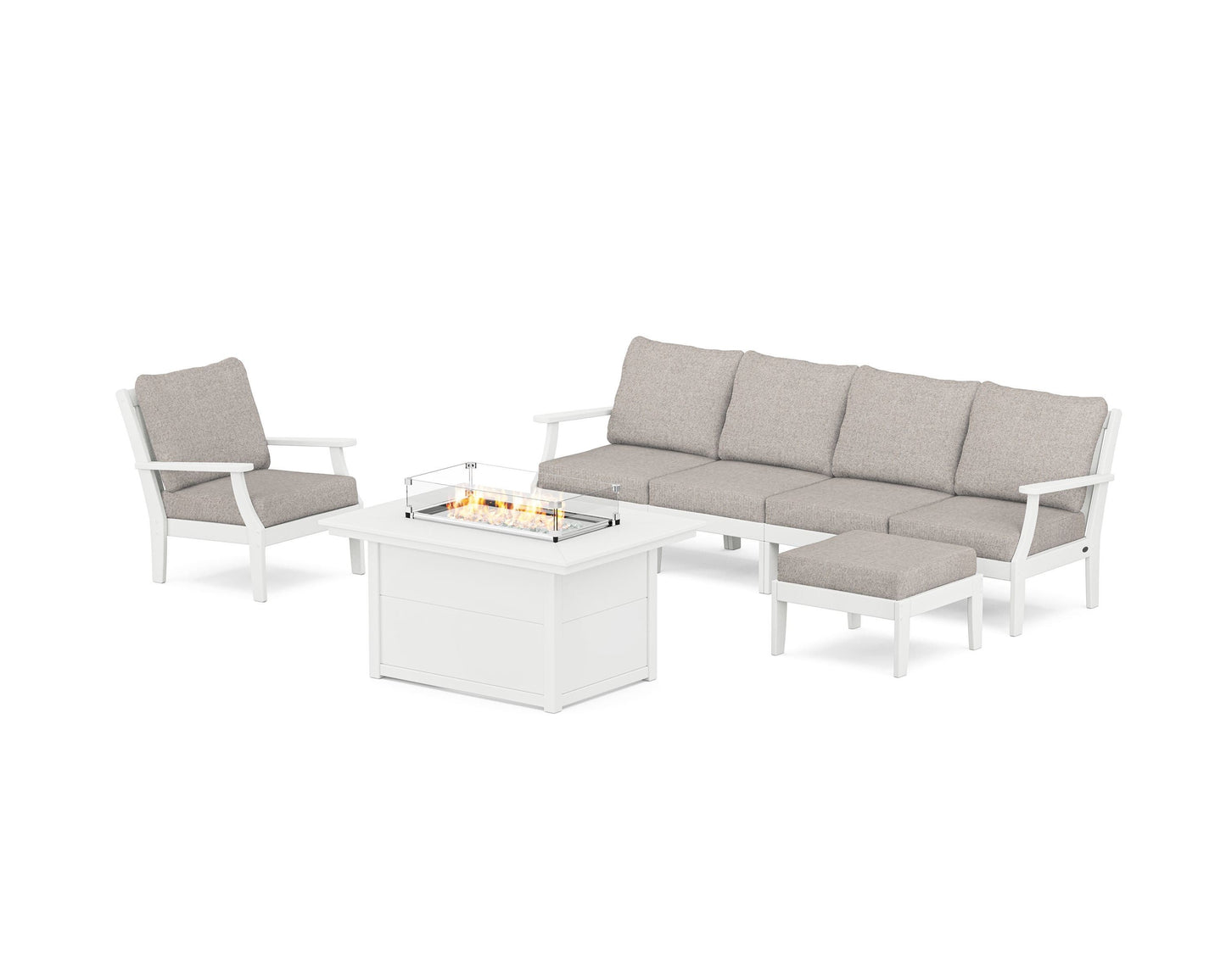 Braxton Sectional Lounge and Fire Pit Set