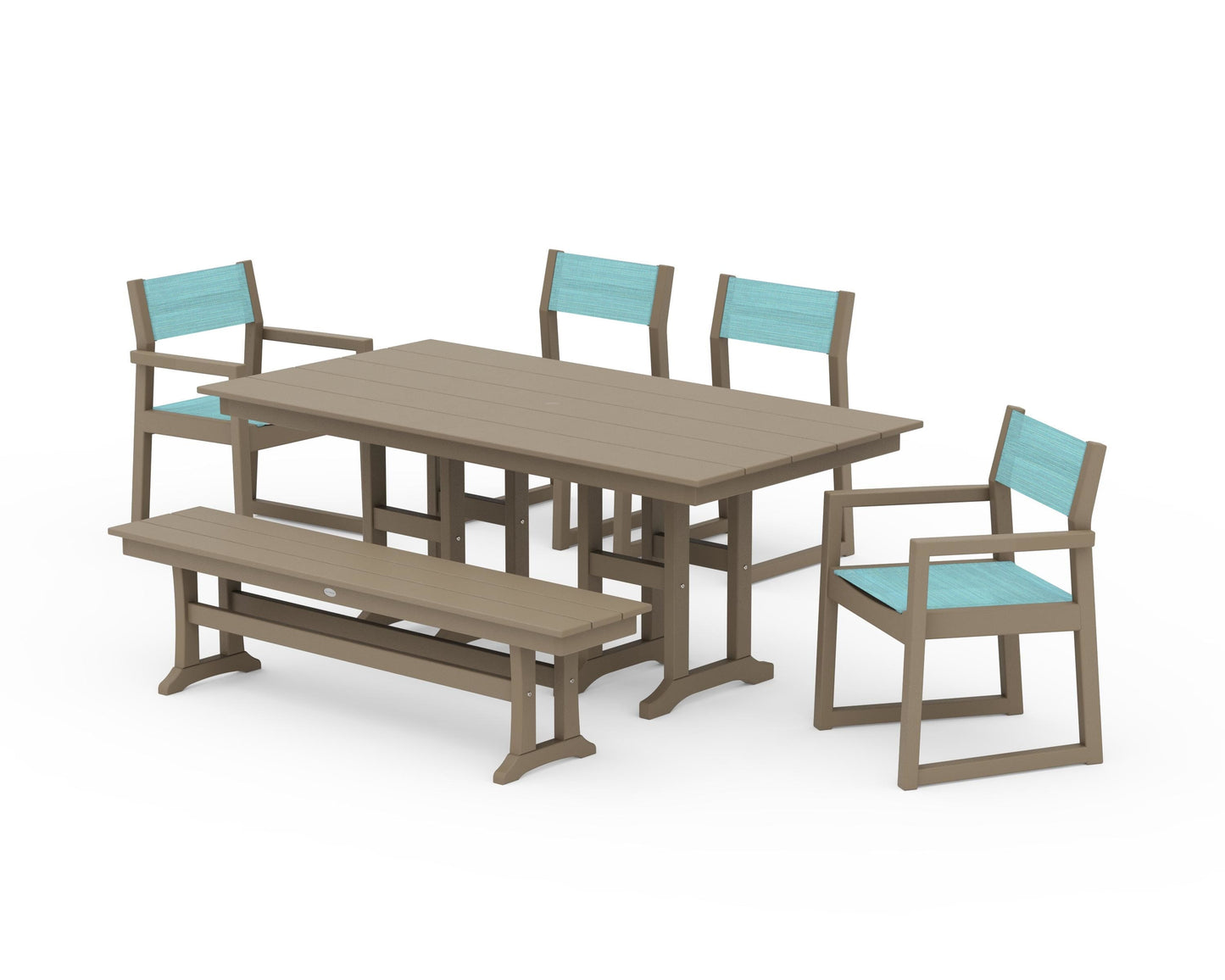 EDGE Sling 6-Piece Farmhouse Dining Set