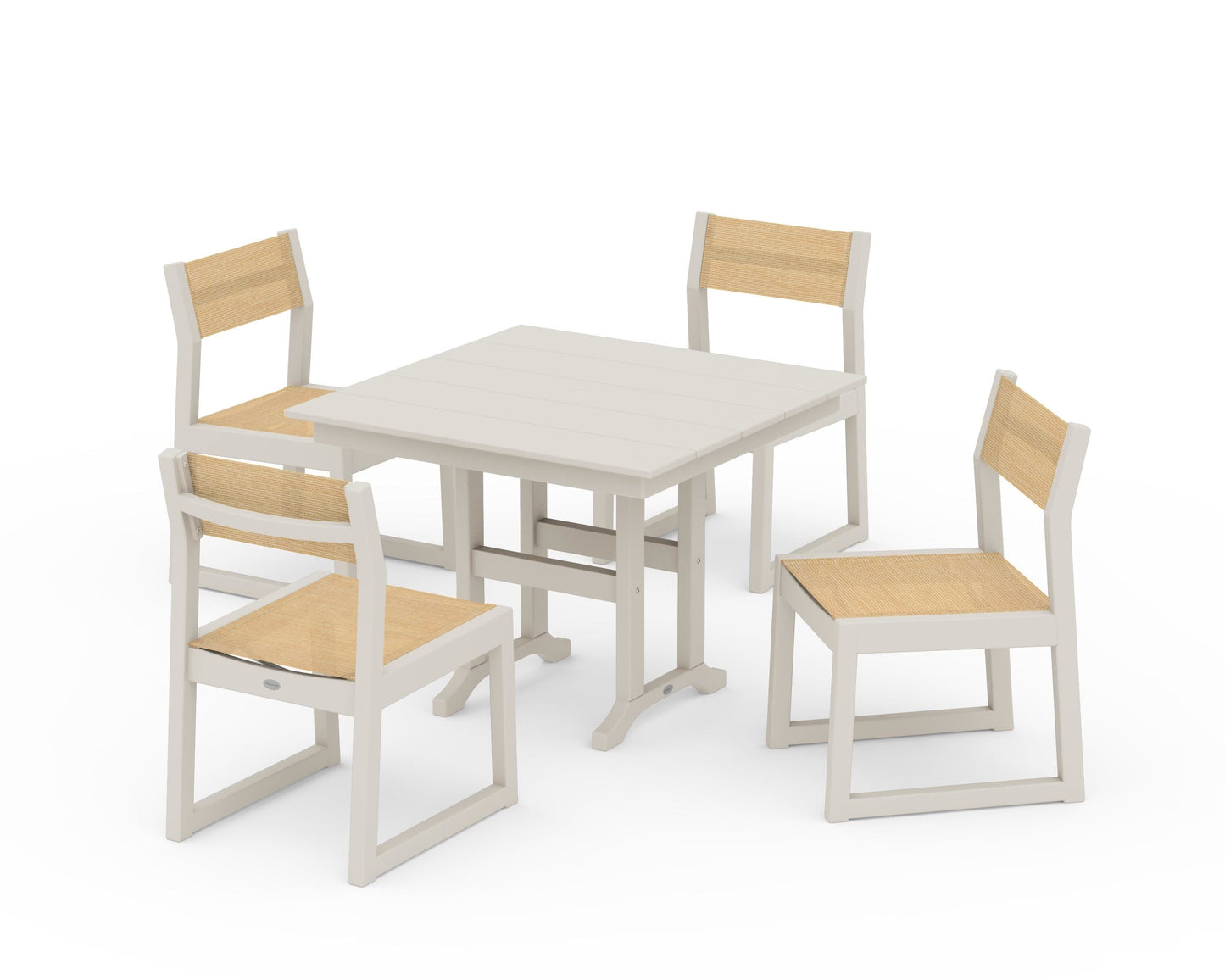 EDGE Sling Side Chair 5-Piece Farmhouse Dining Set