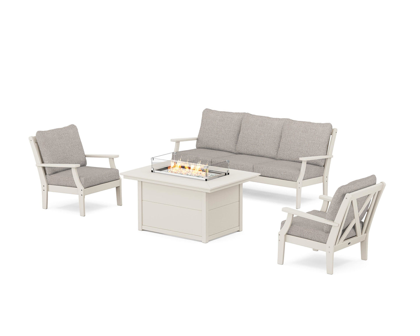 Braxton Deep Seating Fire Pit Table Set