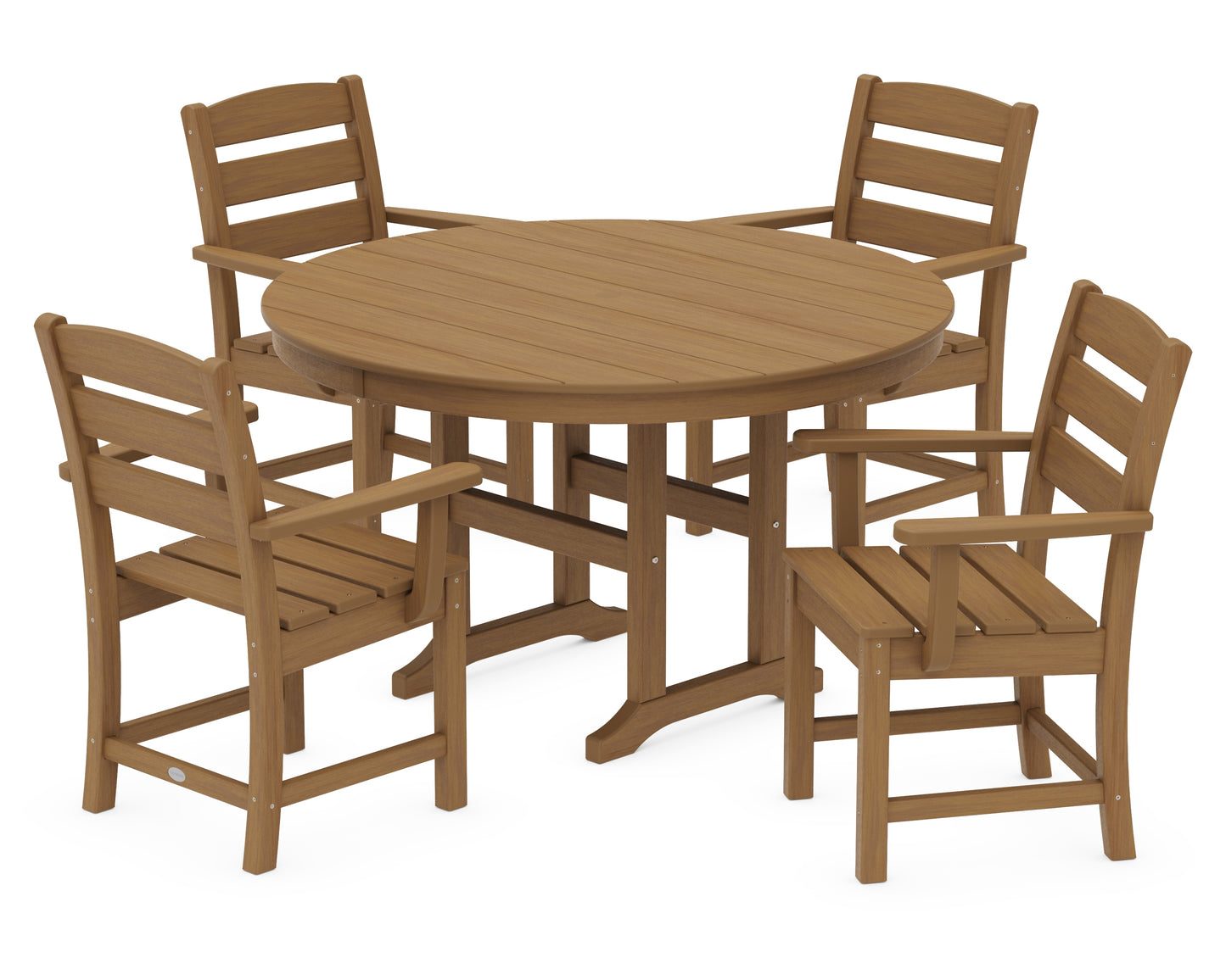 Lakeside 5-Piece Round Farmhouse Dining Set