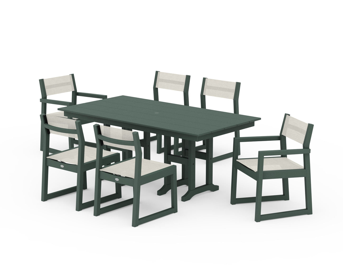 EDGE Sling 7-Piece Farmhouse Dining Set