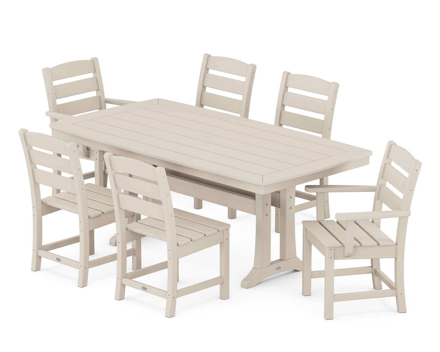 Lakeside 7-Piece Dining Set with Trestle Legs