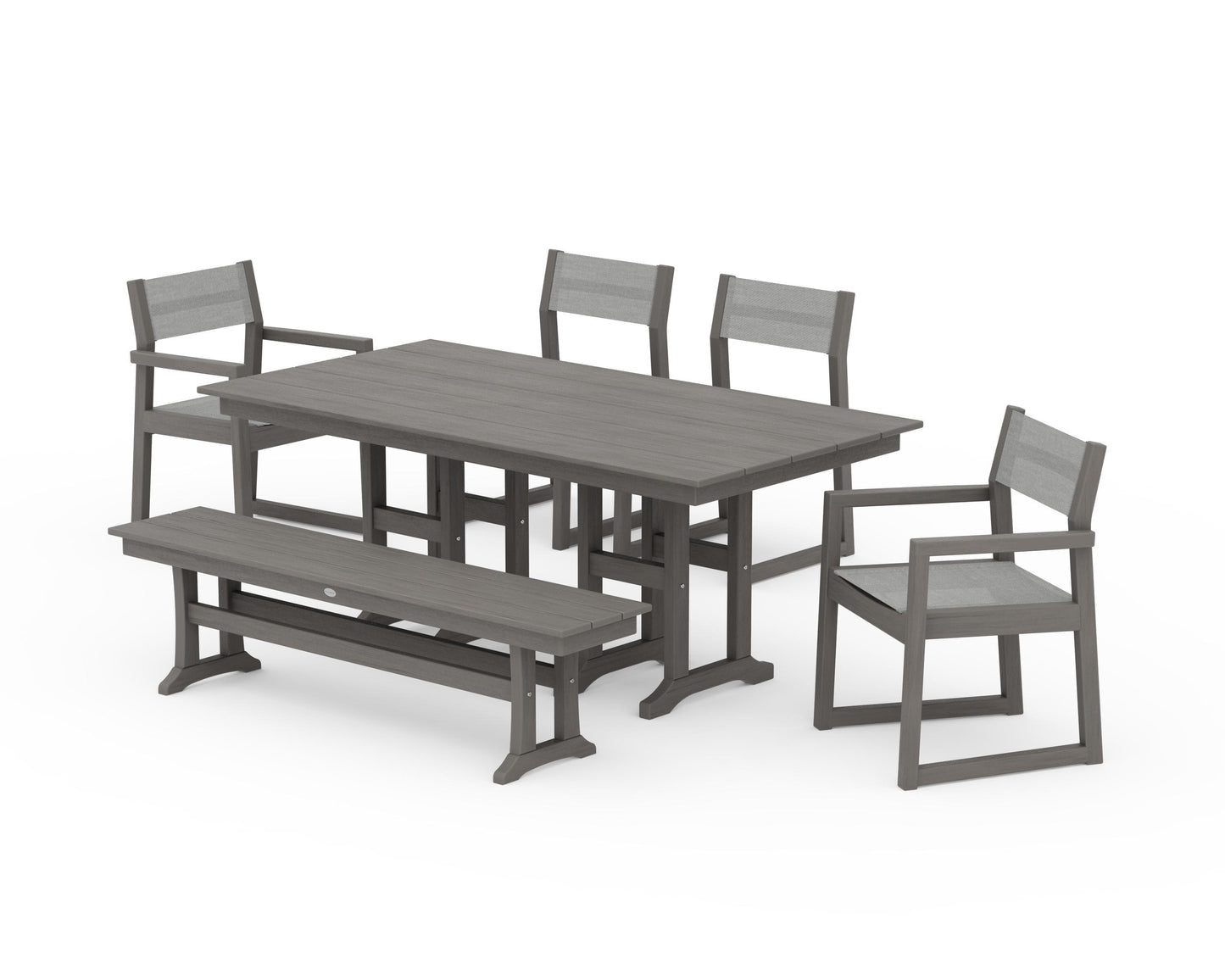 EDGE Sling 6-Piece Farmhouse Dining Set
