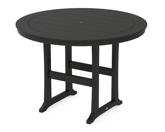 Nautical Trestle 60" Round Bar Table
