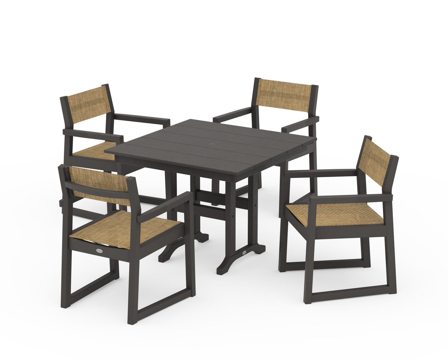 EDGE Sling Arm Chair 5-Piece Farmhouse Dining Set