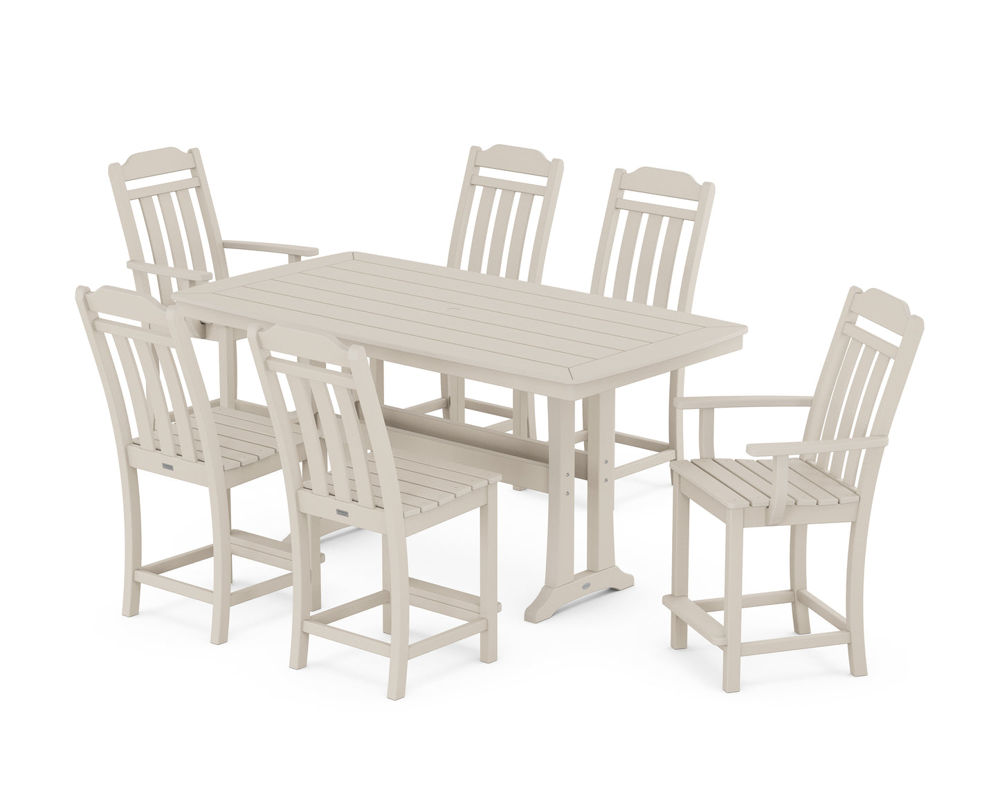 Cottage 7-Piece Counter Set with Trestle Legs