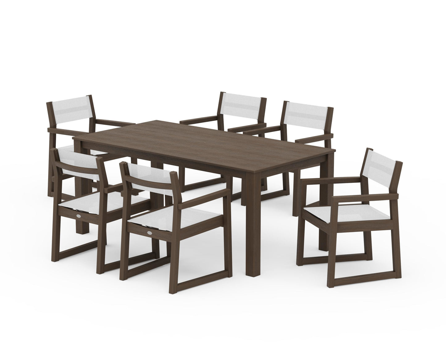 EDGE Sling Arm Chair 7-Piece Parsons Dining Set
