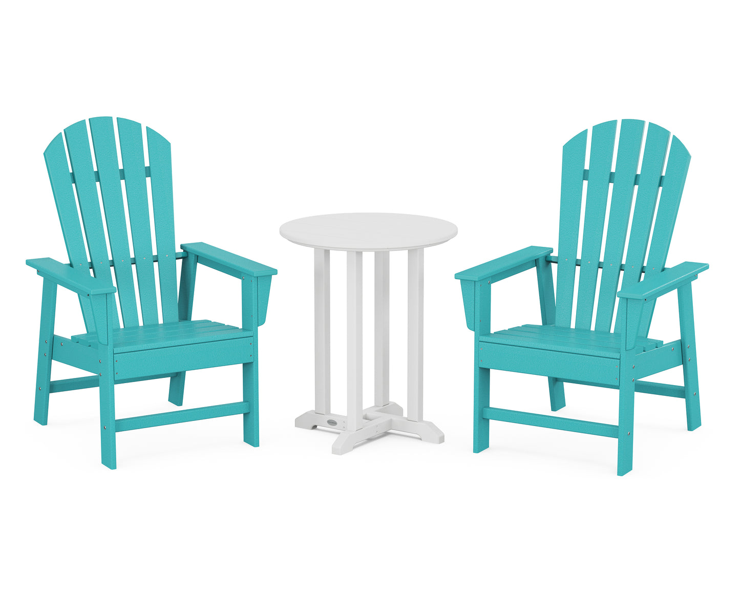 South Beach 3-Piece Round Farmhouse Dining Set