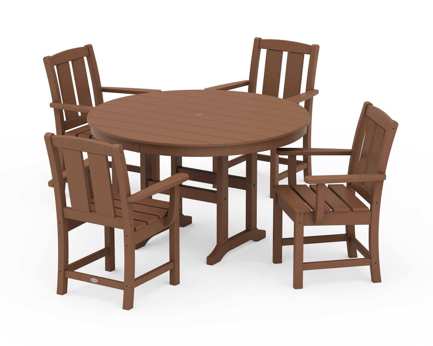 Mission 5-Piece Round Farmhouse Dining Set