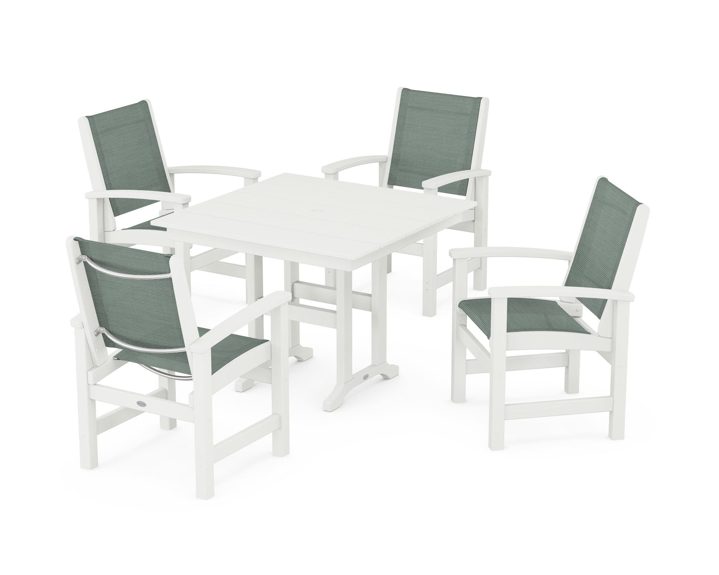 Coastal 5-Piece Farmhouse Dining Set