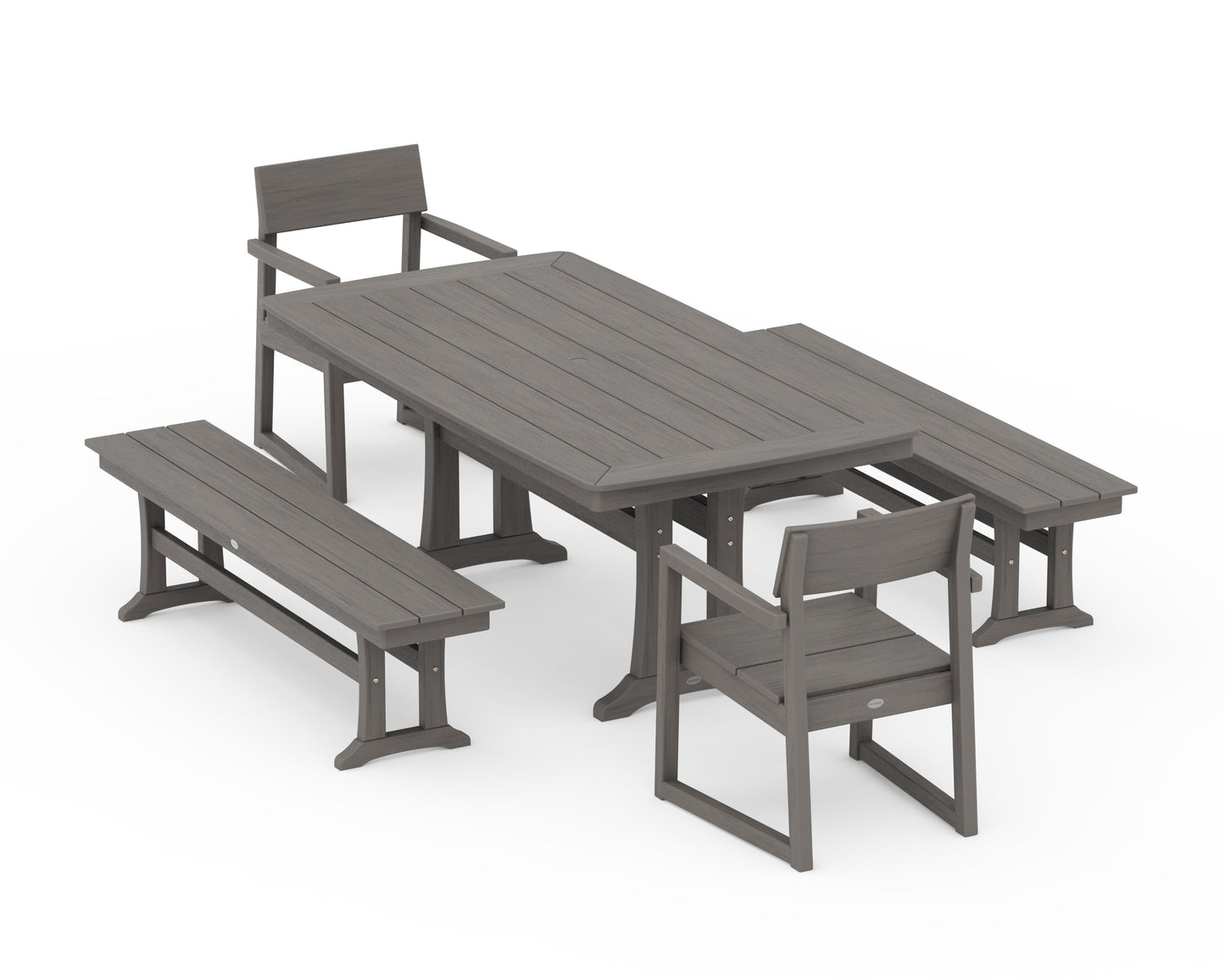 EDGE 5-Piece Dining Set with Trestle Legs