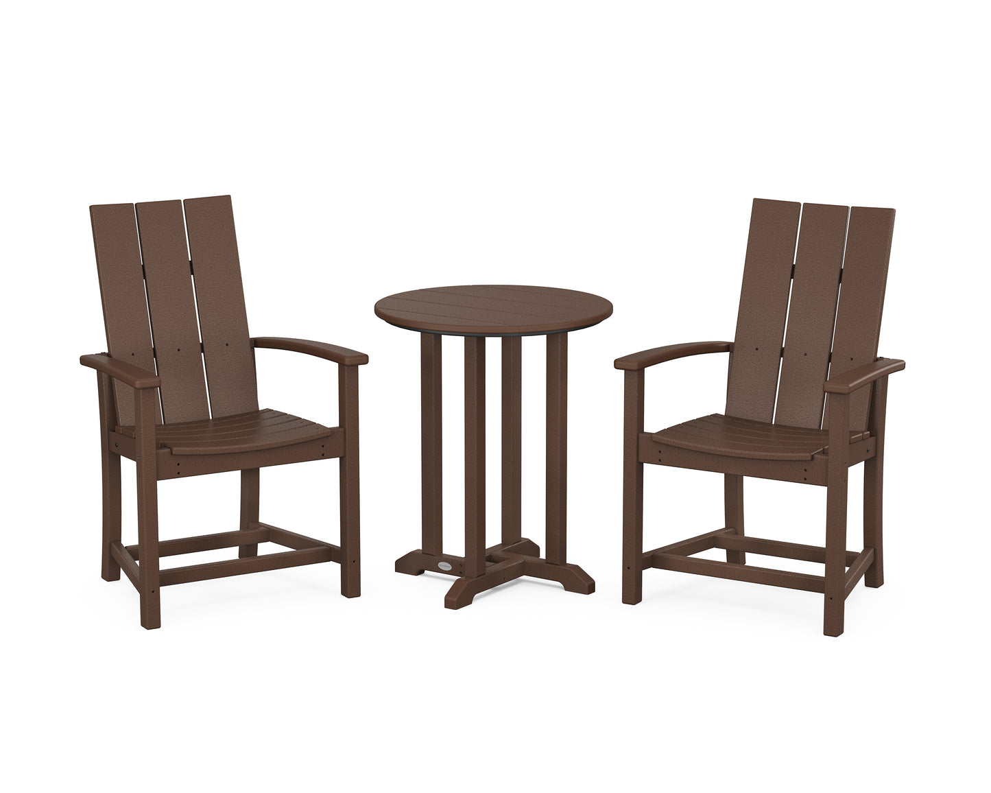 Modern Adirondack 3-Piece Round Farmhouse Dining Set