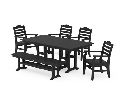 Savannah 6-Piece Farmhouse Dining Set with Bench