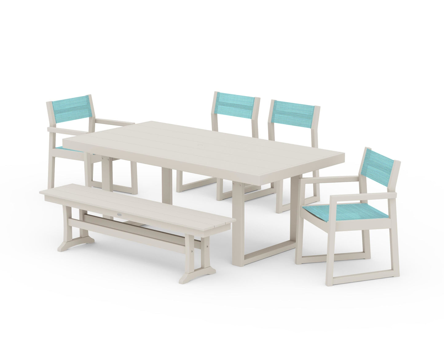 EDGE Sling 6-Piece Dining Set with Bench