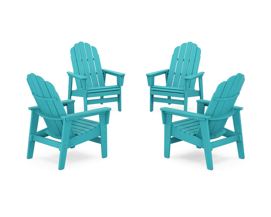 4-Piece Vineyard Grand Upright Adirondack Chair Conversation Set