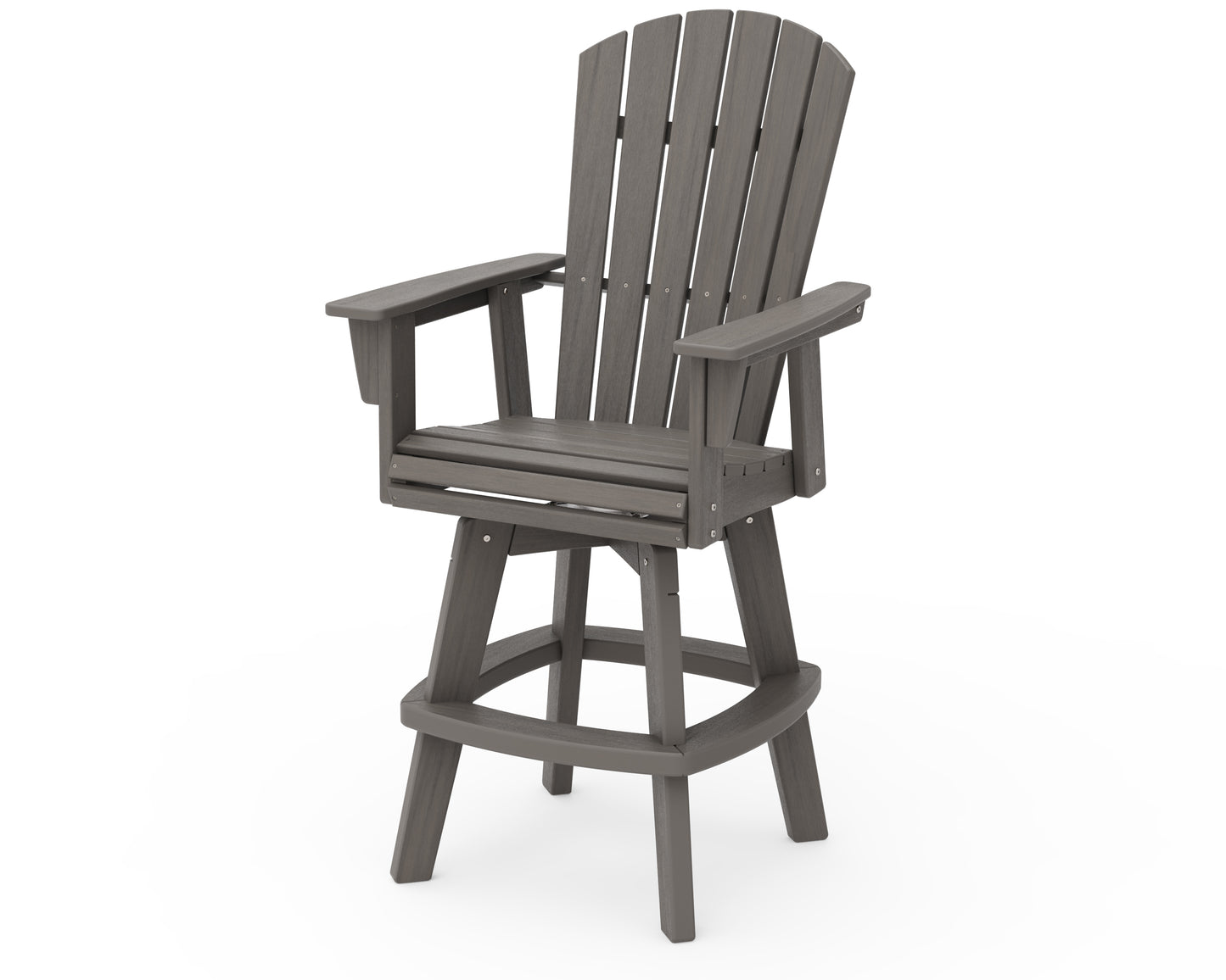 Nautical Curveback Adirondack Swivel Bar Chair