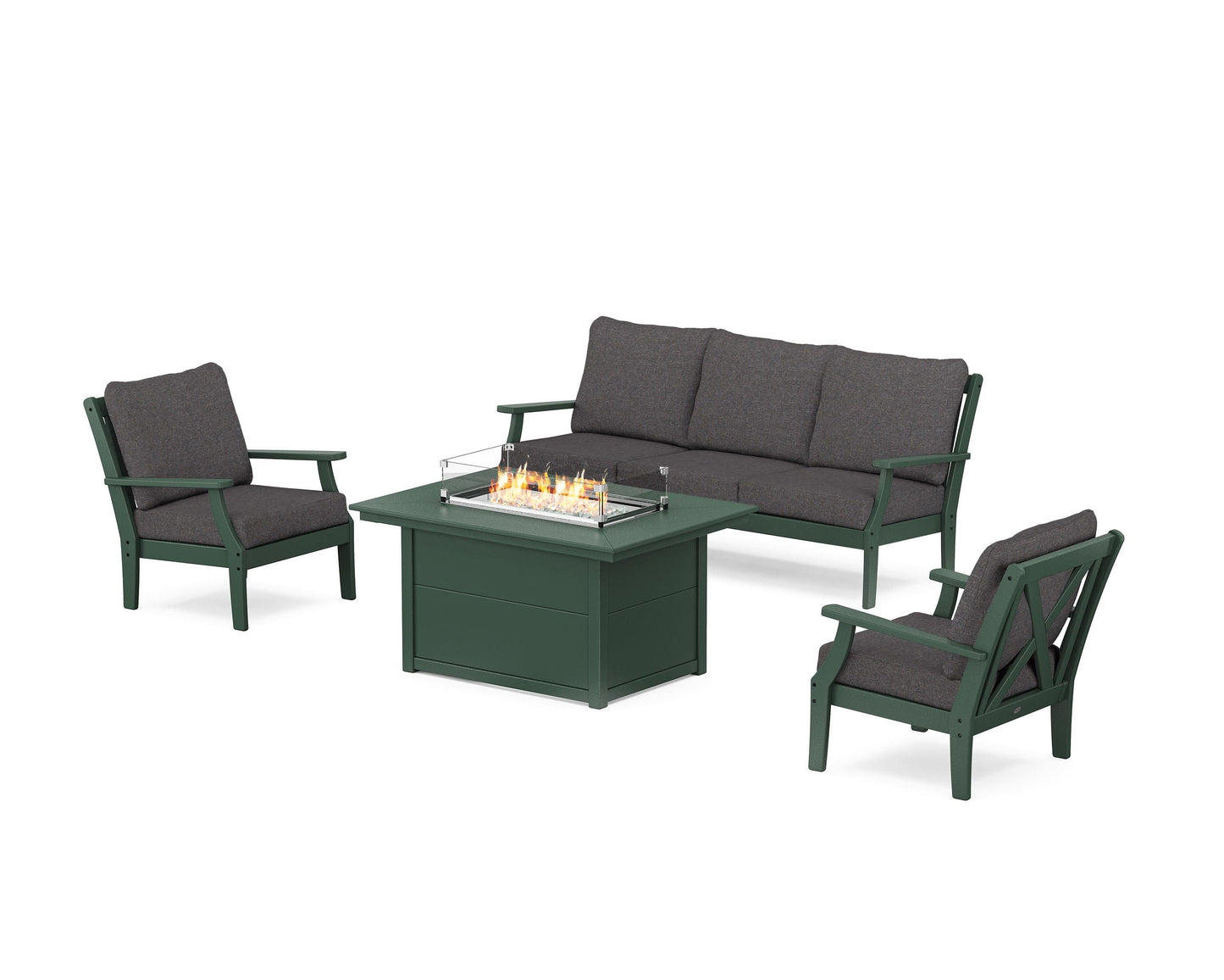 Braxton Deep Seating Fire Pit Table Set
