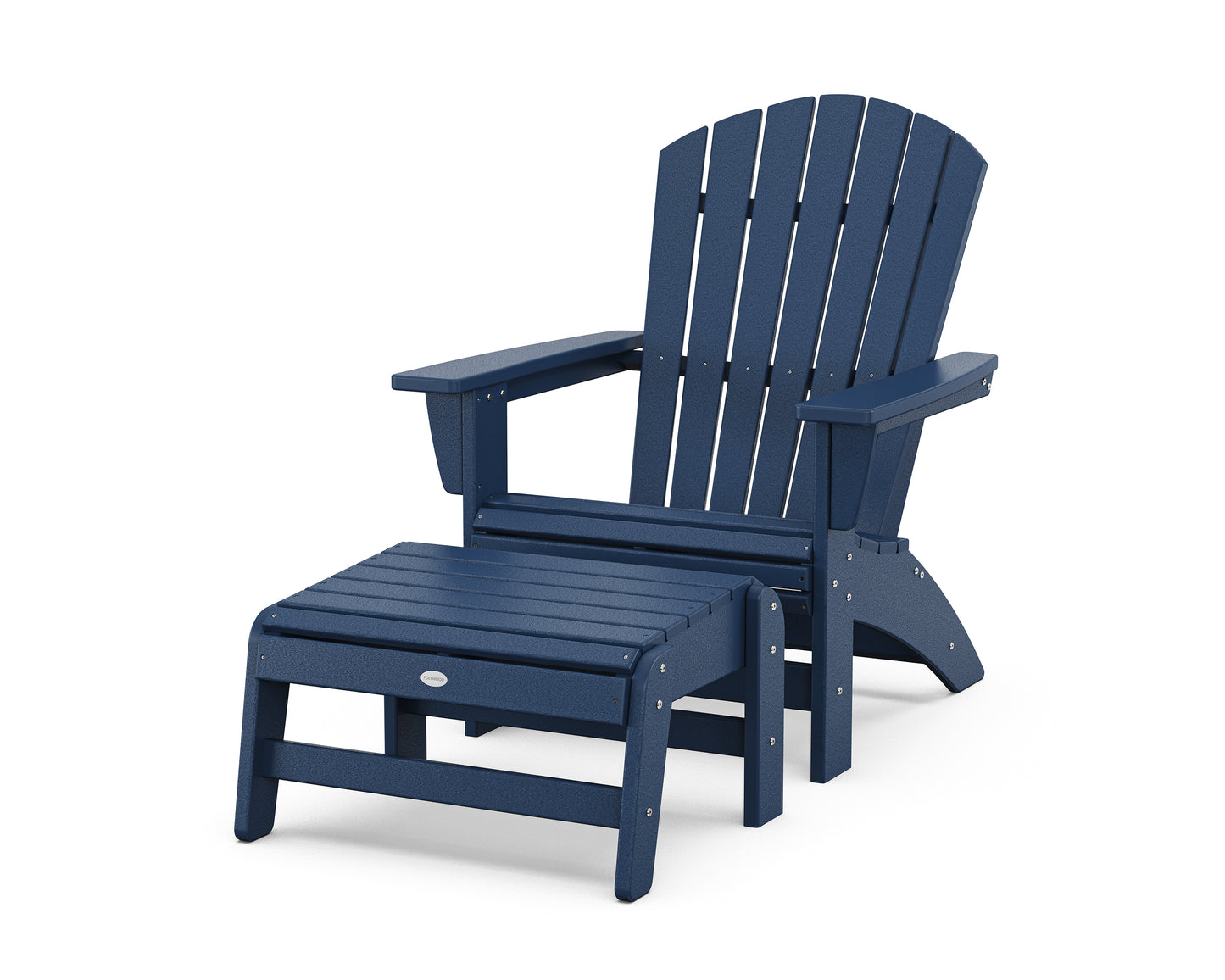 Nautical Grand Adirondack Chair with Ottoman