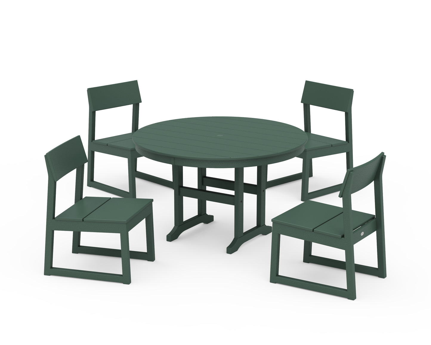 EDGE Side Chair 5-Piece Round Farmhouse Dining Set