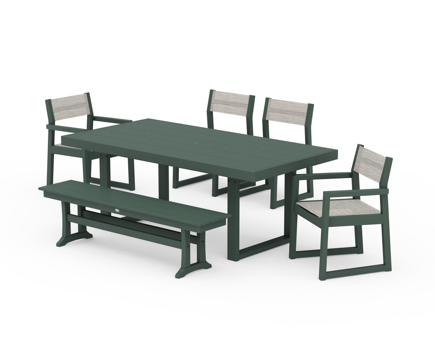EDGE Sling 6-Piece Dining Set with Bench