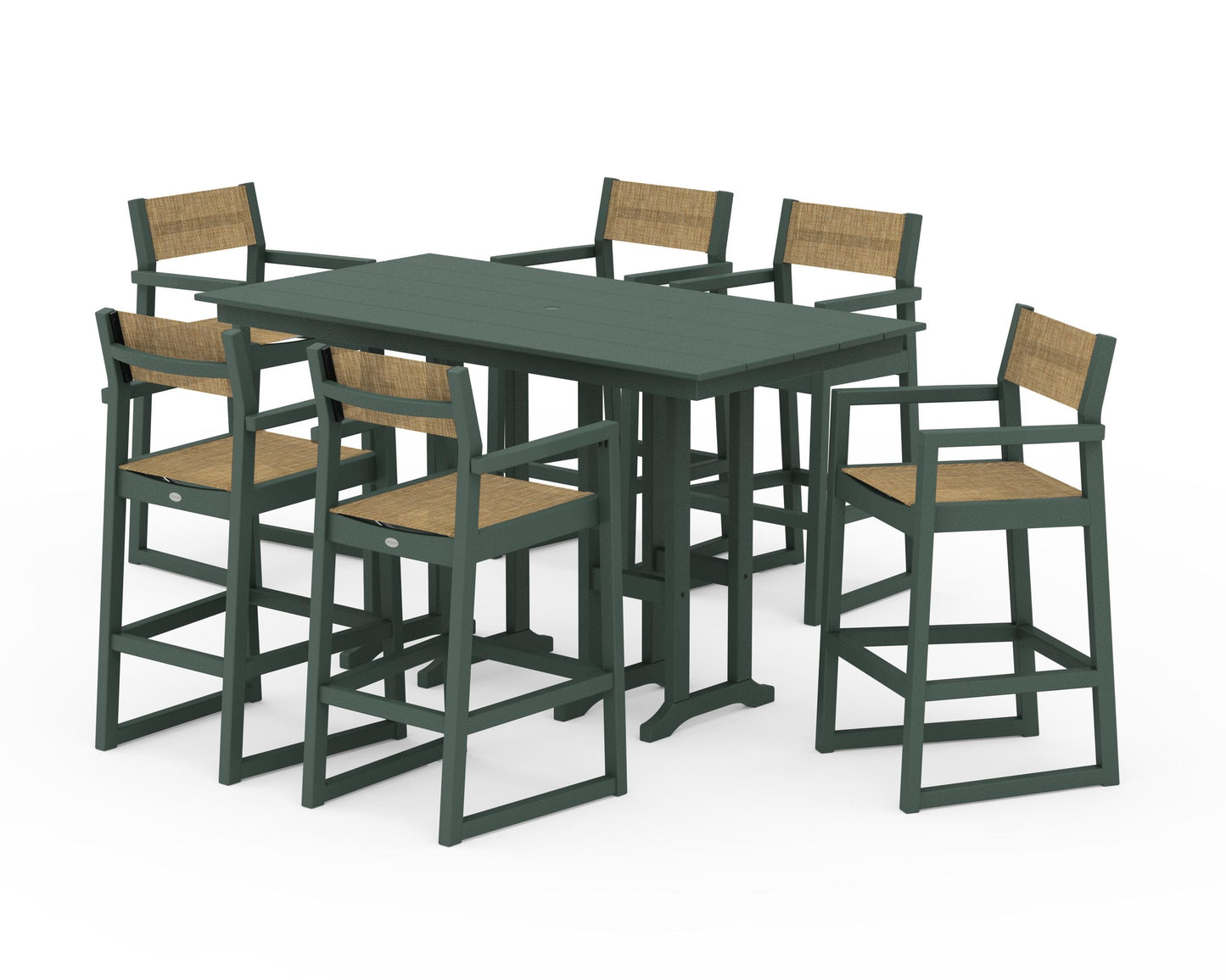 EDGE Sling Arm Chair 7-Piece Farmhouse Bar Set