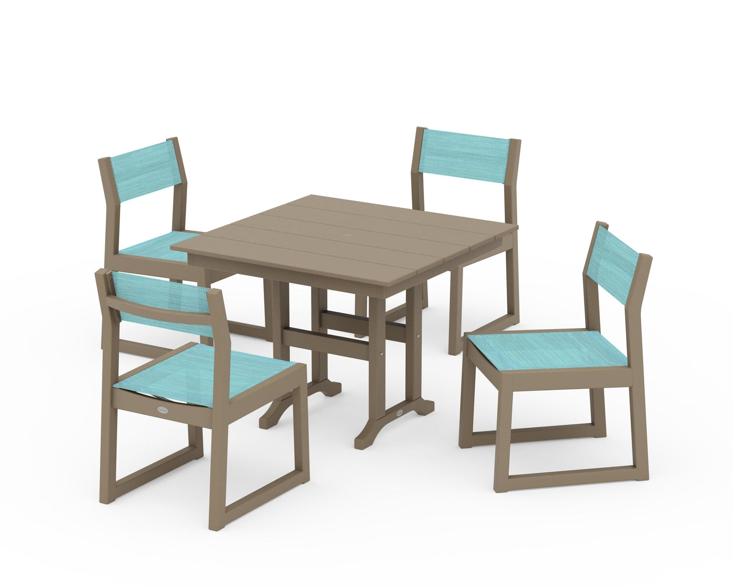 EDGE Sling Side Chair 5-Piece Farmhouse Dining Set