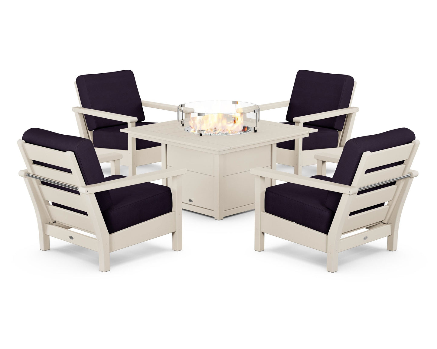 Harbour 5-Piece Conversation Set with Fire Pit Table