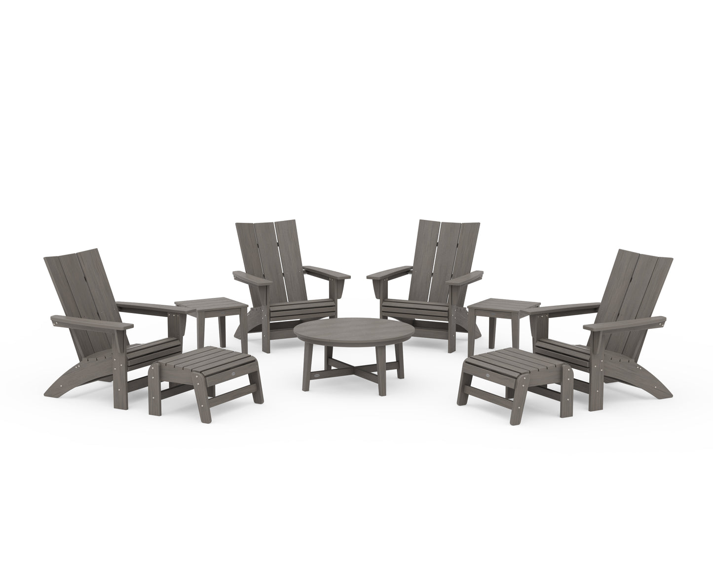 Modern Grand Adirondack 9-Piece Conversation Set