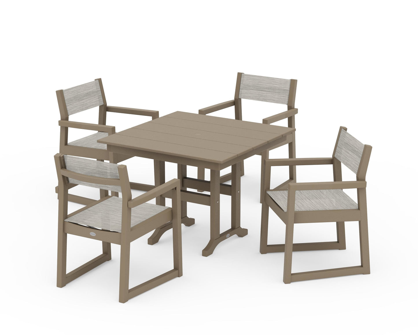 EDGE Sling Arm Chair 5-Piece Farmhouse Dining Set
